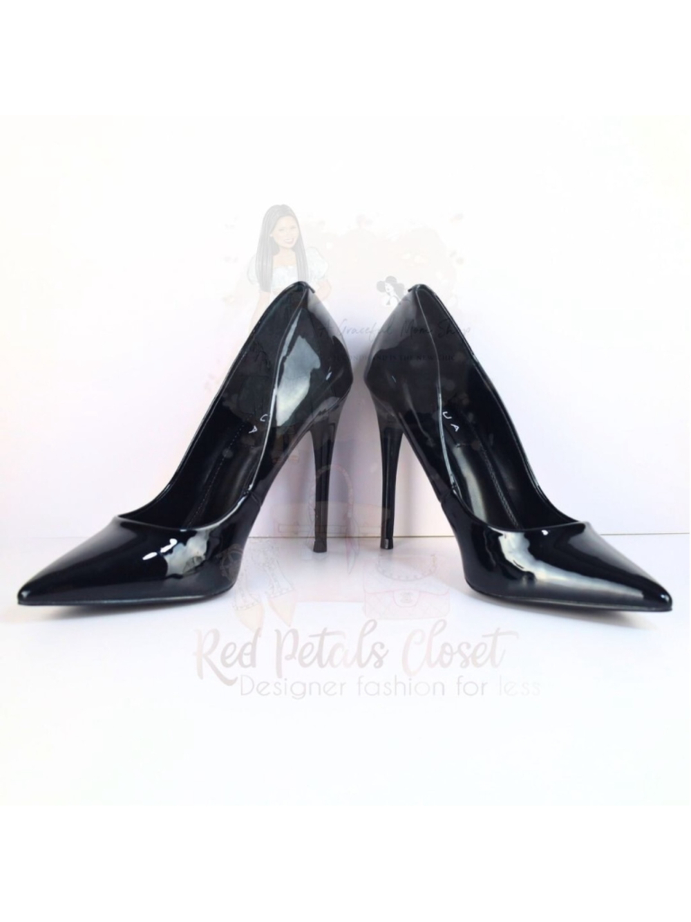 AQUA Women's Brit Pointed Toe Pumps Black - Size 7 - Picture 5 of 11